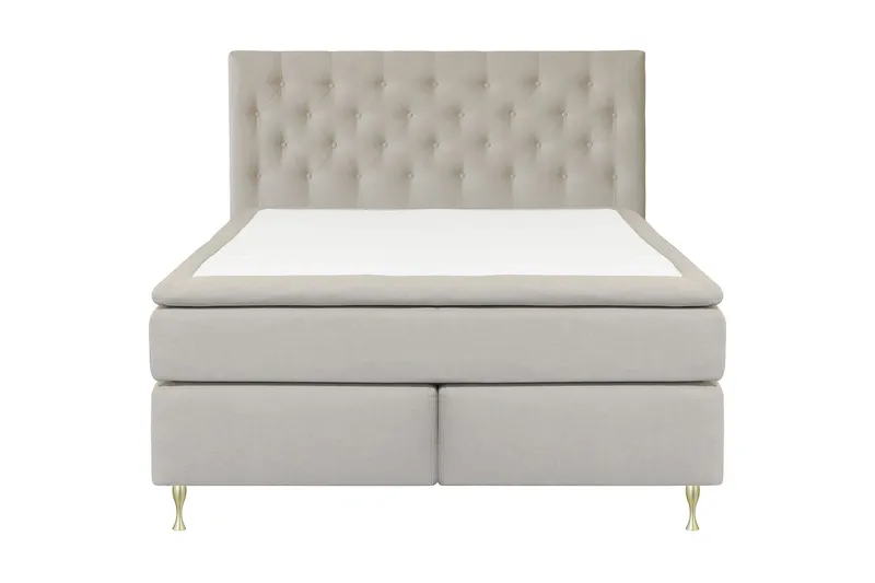 Select No 5 Kontinentalsäng 210x210 Fast/Medium Watergel - Beige/Guld - Products - Möbler - Säng - Kontinentalsäng