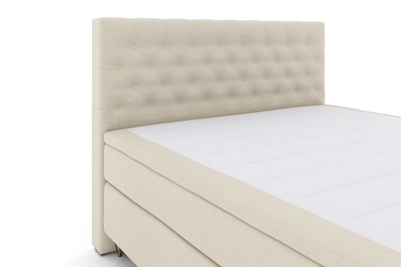 Select No 5 Kontinentalsäng 210x210 Fast/Medium Watergel - Beige/Metall V-Form - Products - Möbler - Säng - Kontinentalsäng