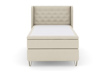 Select No 6 Komplett Sängpaket 120x200 Fast Memory/Pocket - Beige/Metall V-form - Products - Möbler - Säng - Enkelsäng