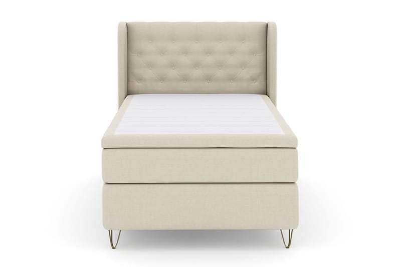 Select No 6 Komplett Sängpaket 120x200 Fast Memory/Pocket - Beige/Metall V-form - Products - Möbler - Säng - Enkelsäng