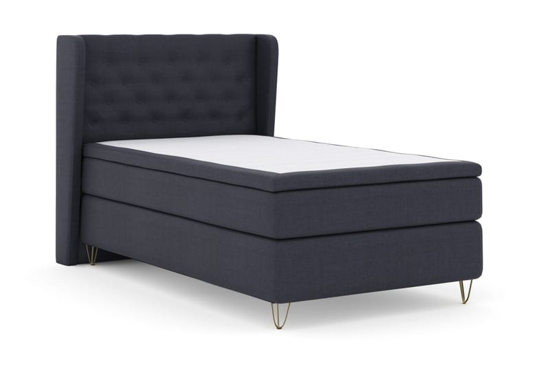 Select No 6 Komplett Sängpaket 120x200 Fast Memory/Pocket - Blå/Metall V-form - Products - Möbler - Säng - Enkelsäng