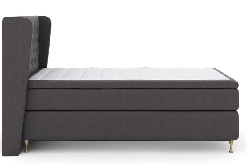 Select No 6 Komplett Sängpaket 120x200 Fast Memory/Pocket - Mörkgrå/Guld - Products - Möbler - Säng - Enkelsäng