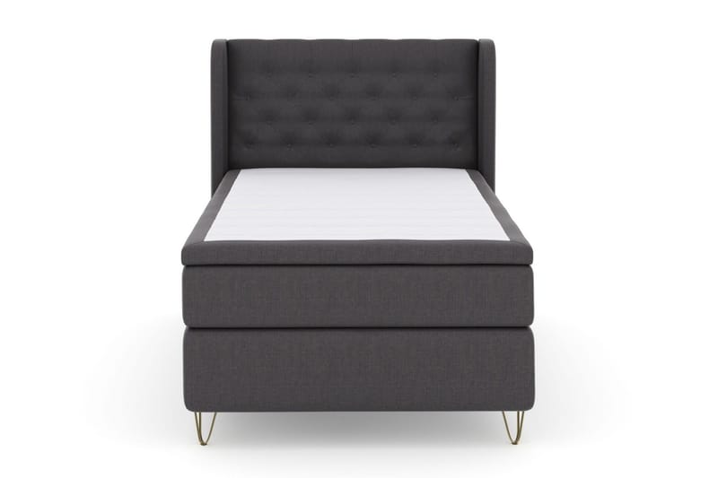 Select No 6 Komplett Sängpaket 120x200 Fast Memory/Pocket - Mörkgrå/Metall V-form - Products - Möbler - Säng - Enkelsäng