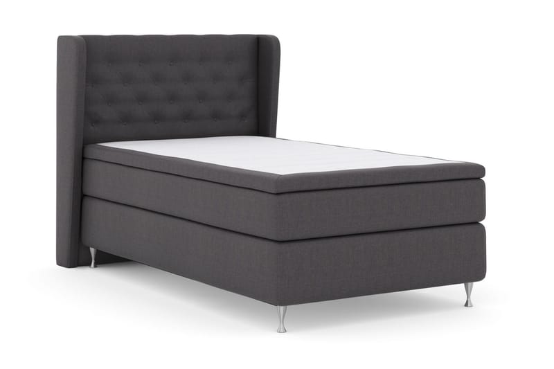 Select No 6 Komplett Sängpaket 120x200 Fast Watergel - Mörkgrå/Silver - Products - Möbler - Säng - Enkelsäng