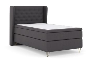 Select No 6 Komplett Sängpaket 120x200 Medium Latex/Memory - Mörkgrå/Metall V-form - Products - Möbler - Säng - Enkelsäng