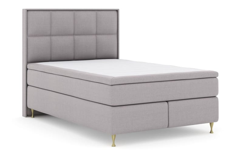 Select No 6 Komplett Sängpaket 140x200 Fast Latex/Memory - Ljusgrå/Guld - Products - Möbler - Säng - Kontinentalsäng