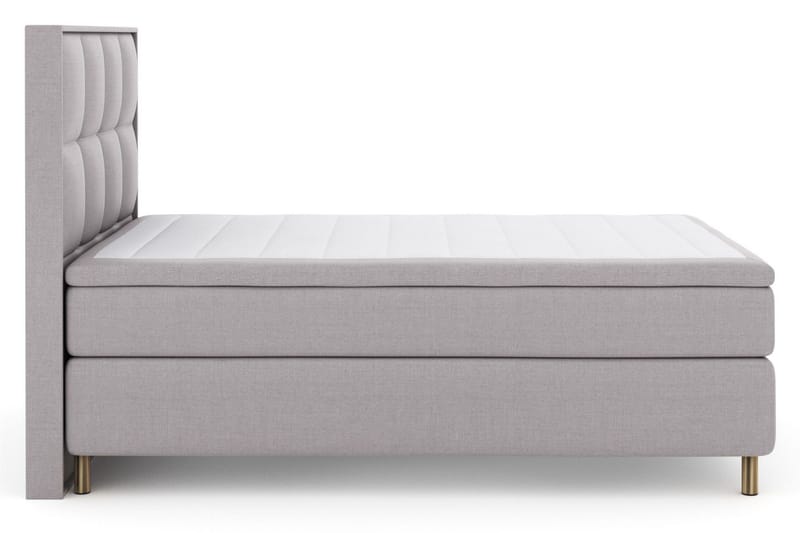 Select No 6 Komplett Sängpaket 140x200 Fast Memory/Pocket - Ljusgrå/Koppar - Products - Möbler - Säng - Kontinentalsäng