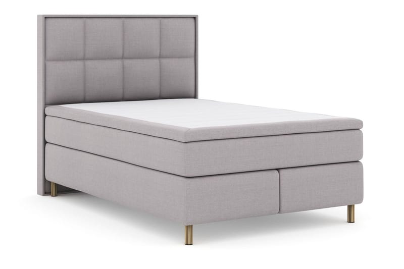Select No 6 Komplett Sängpaket 140x200 Fast Memory/Pocket - Ljusgrå/Koppar - Products - Möbler - Säng - Kontinentalsäng