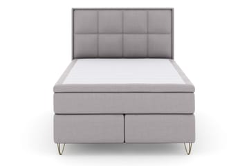 Select No 6 Komplett Sängpaket 140x200 Fast Watergel - Ljusgrå/Metall V-form - Products - Möbler - Säng - Kontinentalsäng