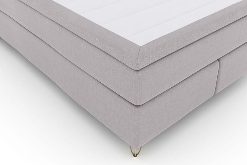 Select No 6 Komplett Sängpaket 140x200 Fast Watergel - Ljusgrå/Metall V-form - Products - Möbler - Säng - Kontinentalsäng