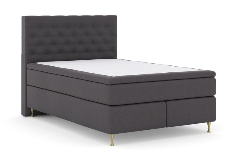 Select No 6 Komplett Sängpaket 140x200 Fast Watergel - Mörkgrå/Guld - Products - Möbler - Säng - Kontinentalsäng