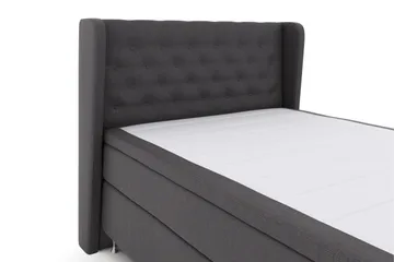 Select No 6 Komplett Sängpaket 140x200 Fast Watergel - Mörkgrå/Silver - Products - Möbler - Säng - Kontinentalsäng