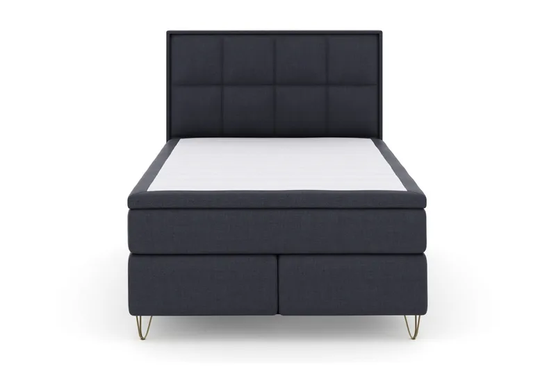 Select No 6 Komplett Sängpaket 140x200 F/M Memory/Pocket - Blå/Metall V-form - Products - Möbler - Säng - Kontinentalsäng