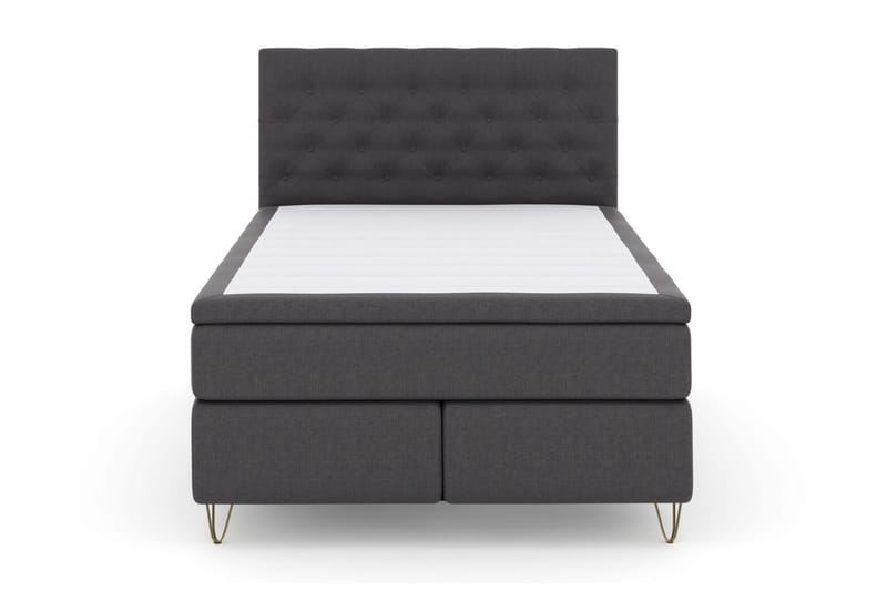 Select No 6 Komplett Sängpaket 140x200 F/M Memory/Pocket - Mörkgrå/Metall V-form - Products - Möbler - Säng - Kontinentalsäng