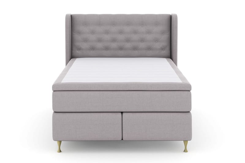 Select No 6 Komplett Sängpaket 140x200 Medium Latex/Memory - Ljusgrå/Guld - Products - Möbler - Säng - Kontinentalsäng