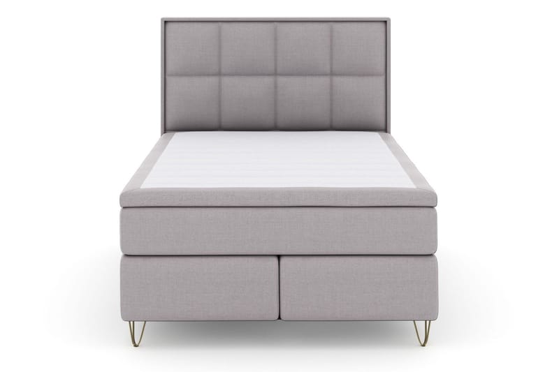 Select No 6 Komplett Sängpaket 140x200 Medium Latex/Memory - Ljusgrå/Metall V-form - Products - Möbler - Säng - Kontinentalsäng