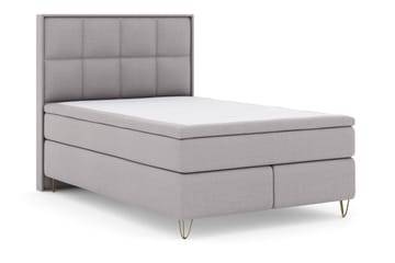 Select No 6 Komplett Sängpaket 140x200 Medium Latex/Memory - Ljusgrå/Metall V-form - Products - Möbler - Säng - Kontinentalsäng