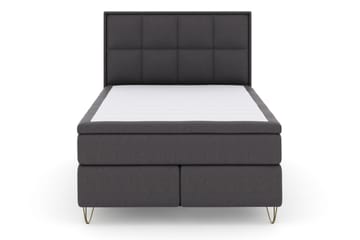 Select No 6 Komplett Sängpaket 140x200 Medium Latex/Memory - Mörkgrå/Metall V-form - Products - Möbler - Säng - Kontinentalsäng
