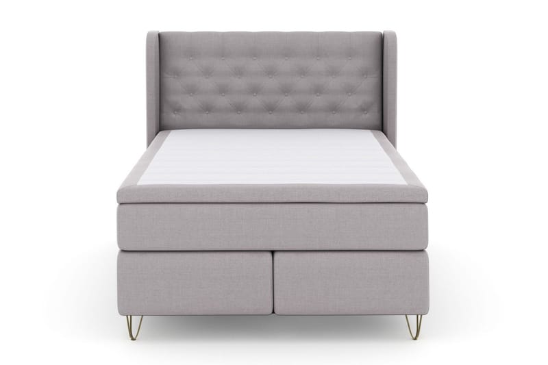 Select No 6 Komplett Sängpaket 140x200 Medium Watergel - Ljusgrå/Metall V-form - Products - Möbler - Säng - Kontinentalsäng