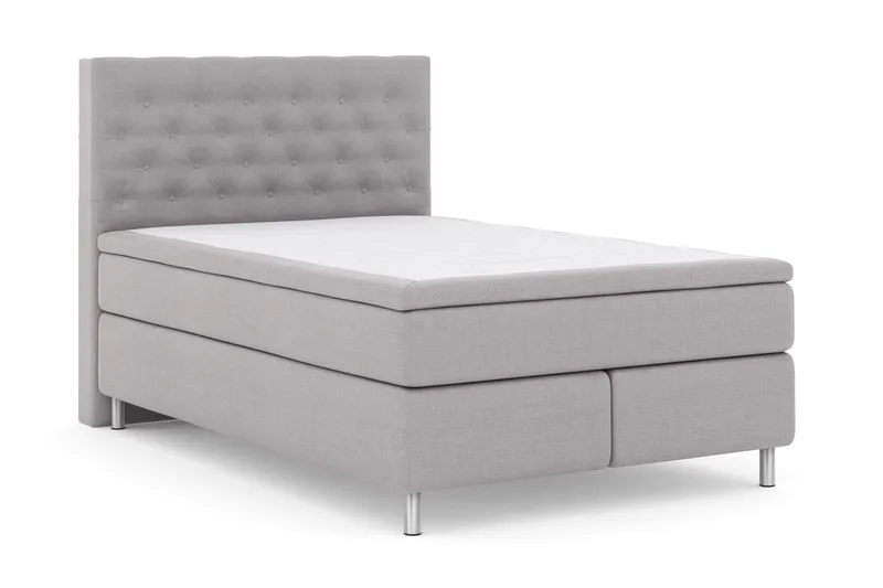 Select No 6 Komplett Sängpaket 140x200 Medium Watergel - Ljusgrå/Metall - Products - Möbler - Säng - Kontinentalsäng
