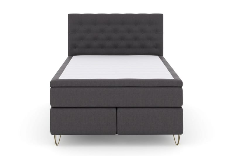 Select No 6 Komplett Sängpaket 140x200 Medium Watergel - Mörkgrå/Metall V-form - Products - Möbler - Säng - Kontinentalsäng