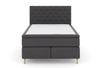 Select No 6 Kontinentalsäng 140x200 Fast Watergel - Mörkgrå/Guld - Products - Möbler - Säng - Kontinentalsäng
