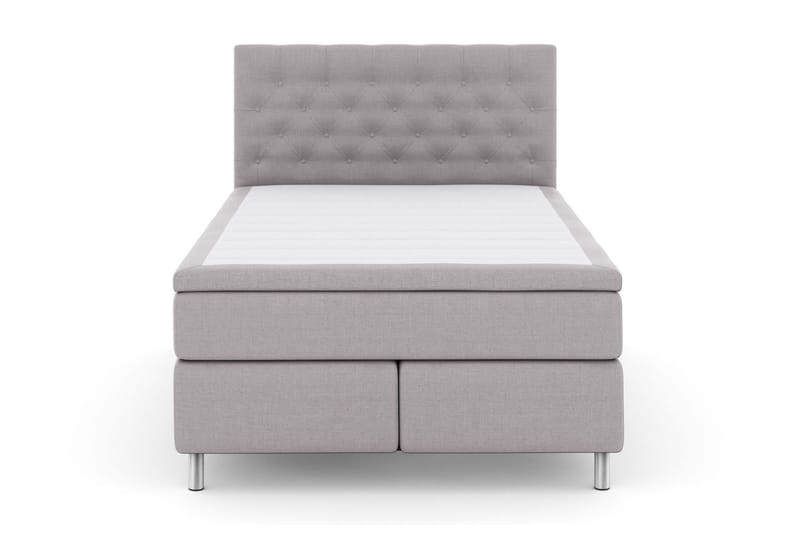 Select No 6 Kontinentalsäng 140x200 Fast/Medium Watergel - Ljusgrå/Metall - Products - Möbler - Säng - Kontinentalsäng