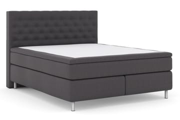 Select No 6 Kontinentalsäng 160x200 Fast Latex/Memory - Mörkgrå/Metall - Products - Möbler - Säng - Kontinentalsäng