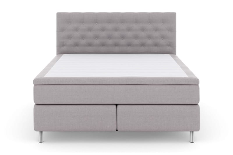 Select No 6 Kontinentalsäng 160x200 Fast/Medium Watergel - Ljusgrå/Metall - Products - Möbler - Säng - Kontinentalsäng