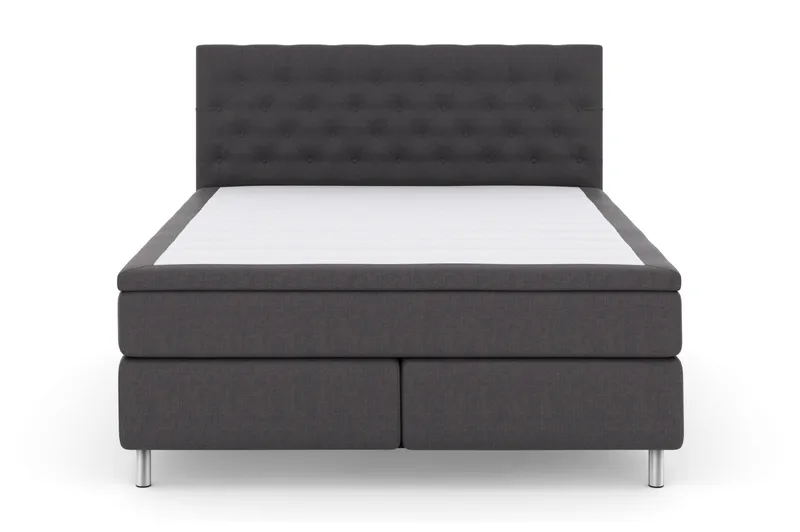Select No 6 Kontinentalsäng 180x200 Fast Latex/Memory - Mörkgrå/Metall - Products - Möbler - Säng - Kontinentalsäng