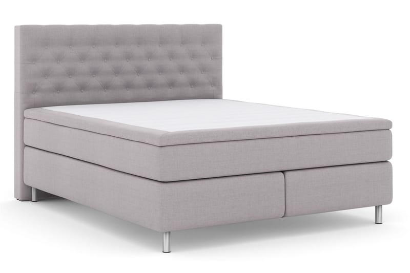Select No 6 Kontinentalsäng 180x200 Fast/Medium Latex/Memory - Ljusgrå/Metall - Products - Möbler - Säng - Kontinentalsäng