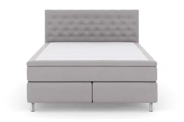 Select No 6 Kontinentalsäng 210x210 Fast Memory/Pocket - Ljusgrå/Metall - Products - Möbler - Säng - Kontinentalsäng