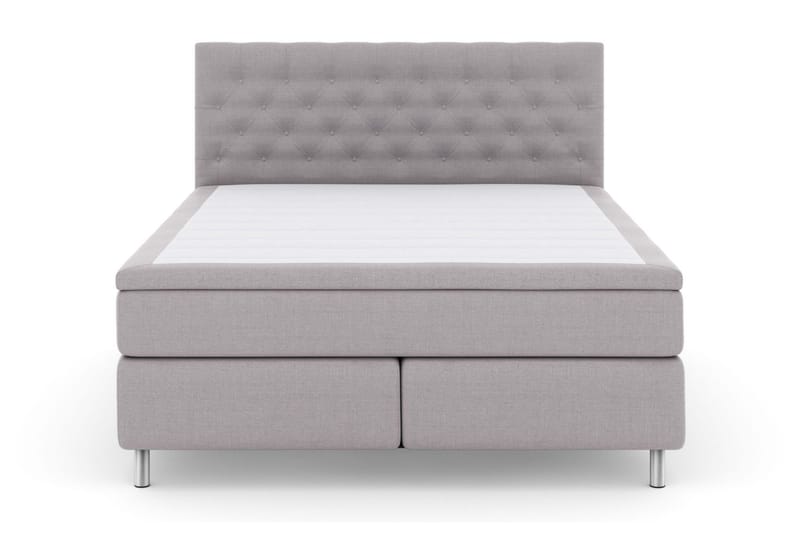 Select No 6 Kontinentalsäng 210x210 Fast Memory/Pocket - Ljusgrå/Metall - Products - Möbler - Säng - Kontinentalsäng