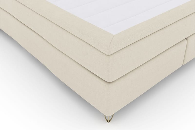 Select No 6 Kontinentalsäng 210x210 Fast/Medium Watergel - Beige/Metall V-Form - Products - Möbler - Säng - Kontinentalsäng