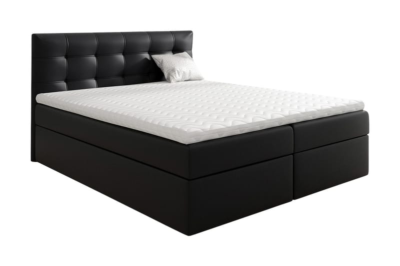 Skaftå Kontinentalsäng 160x200 cm - Svart/Vit - Products - Möbler - Säng - Säng med förvaring