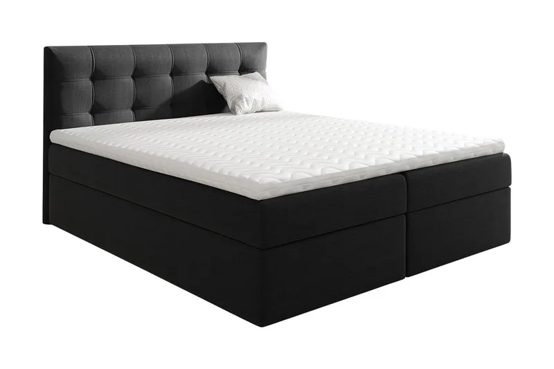 Skaftå Kontinentalsäng 200x200 cm - Svart/Vit - Products - Möbler - Säng - Säng med förvaring