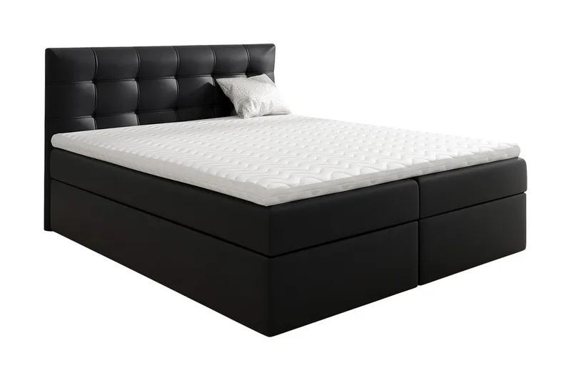 Skaftå Kontinentalsäng 200x200 cm - Svart/Vit - Products - Möbler - Säng - Säng med förvaring