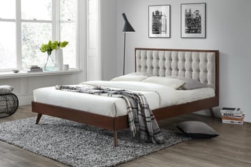 Solomo Ramsäng 160x200 - Beige/Valnöt - Products - Möbler - Säng - Sängram & sängstomme
