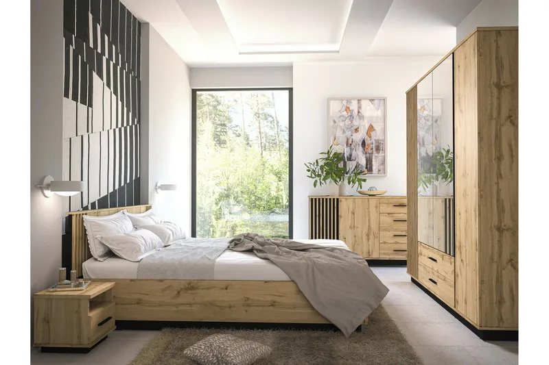 Strathy Möbelset För Sovrum - Svart - Products - Möbler - Säng - Möbelset för sovrum