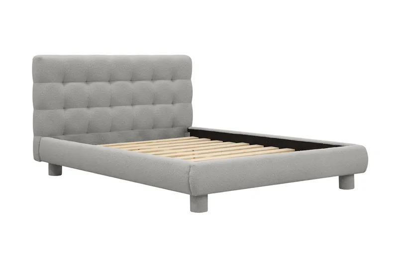 Teddy Komplett Sängpaket Sängram med Madrass 140x200 cm - Grå - Products - Möbler - Säng - Komplett sängpaket