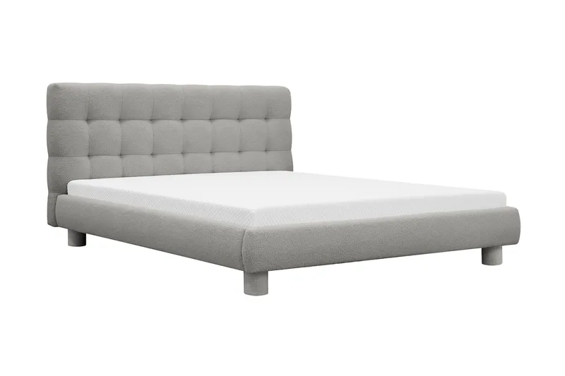 Teddy Komplett Sängpaket Sängram med Madrass 160x200 cm - Grå - Products - Möbler - Säng - Komplett sängpaket