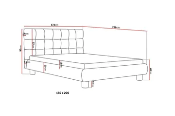 Teddy Komplett Sängpaket Sängram med Madrass 160x200 cm - Svart - Products - Möbler - Säng - Komplett sängpaket