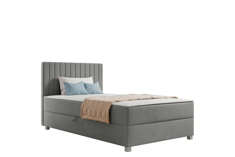 Veyran Sängpaket Kontinentalsäng med Förvaring 120x200 cm - Grå - Products - Möbler - Säng - Komplett sängpaket