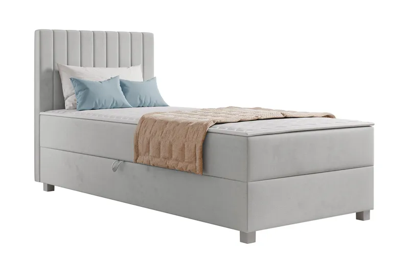 Veyran Sängpaket Kontinentalsäng med Förvaring 90x200 cm - Grå - Products - Möbler - Säng - Komplett sängpaket