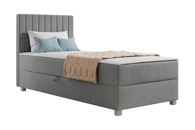Veyran Sängpaket Kontinentalsäng med Förvaring 90x200 cm - Grå - Products - Möbler - Säng - Komplett sängpaket