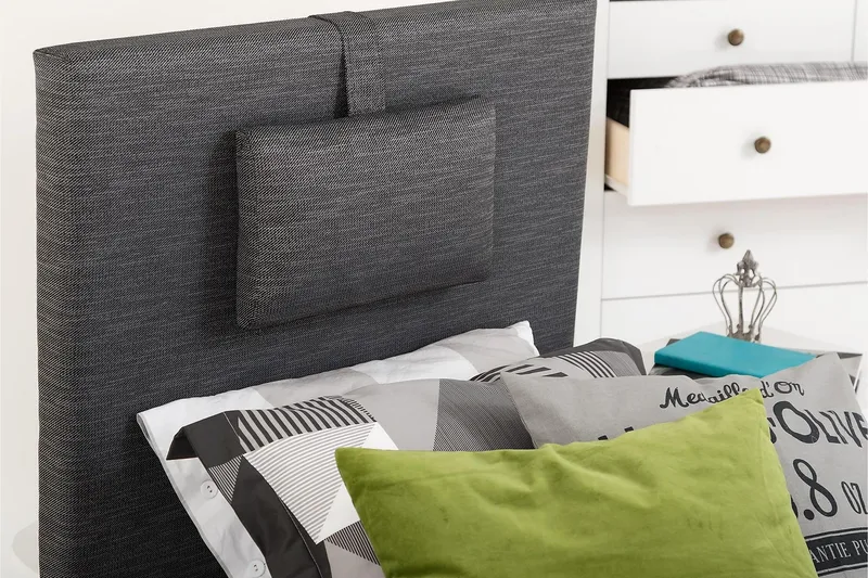 Viken Bas Ramsäng 80x200 cm - Grå/Ek - Products - Möbler - Säng - Enkelsäng