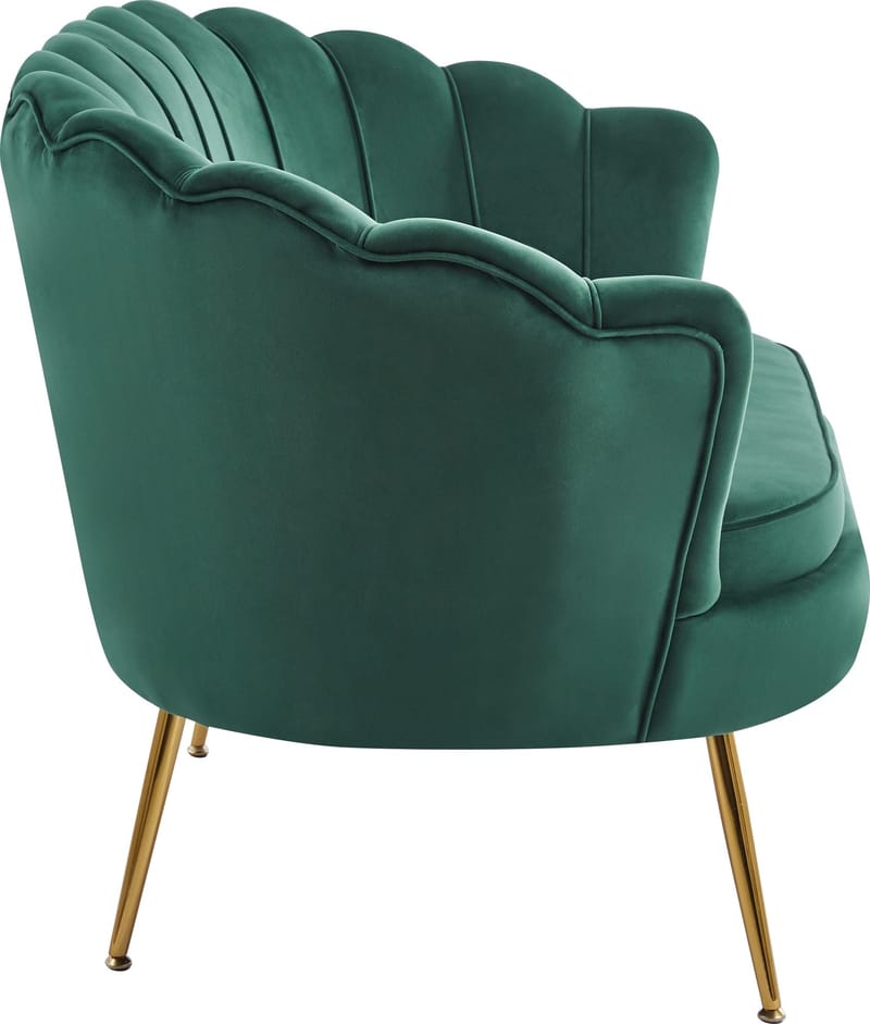 2-sits soffa grön/mässing - Kingsley - Grön - Products - Möbler - Soffa - Sammetssoffa