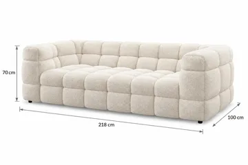 Elise 3-sits Bubblig Soffa - Beige - Products - Möbler - Soffa - 3 sits soffa