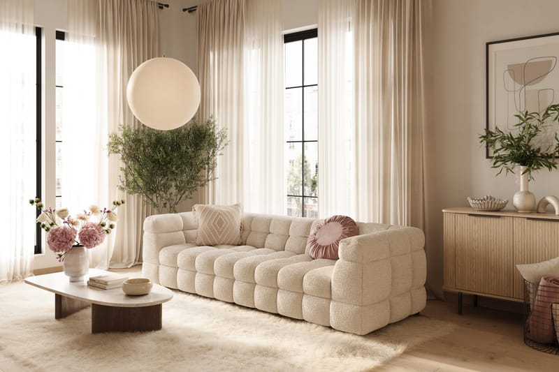 Elise 4-sits Bubblig Soffa - Beige - Products - Möbler - Soffa - 3 sits soffa