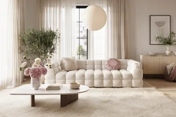 Elise 4-sits Bubblig Soffa - Beige - Products - Möbler - Soffa - 3 sits soffa